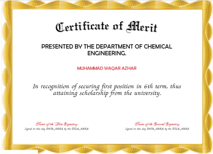 printable certificate of merit template 6