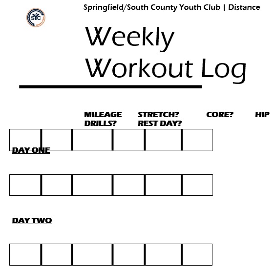 weekly workout log template