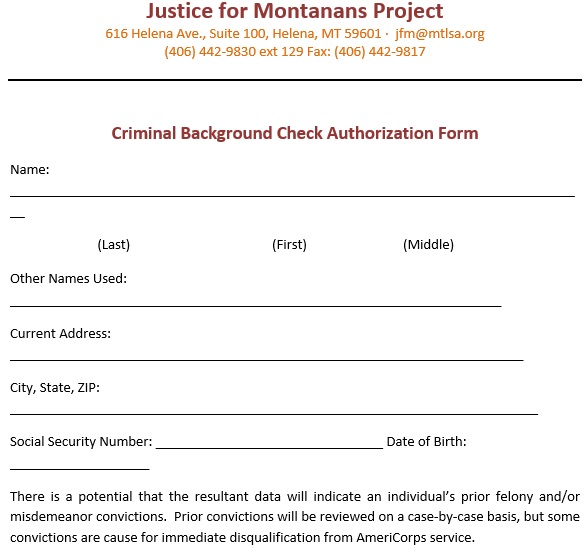 criminal background check authorization form