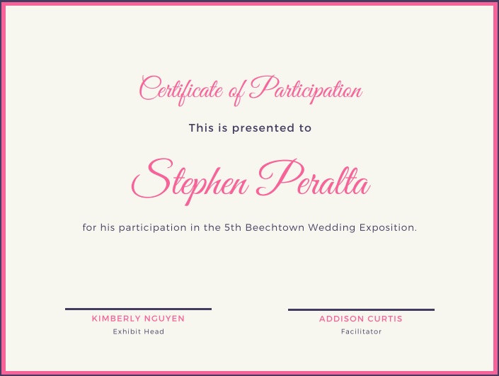 free certificate of participation template 5