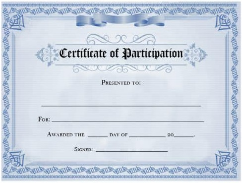 free certificate of participation template 9