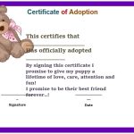 free dog adoption certificate template 8