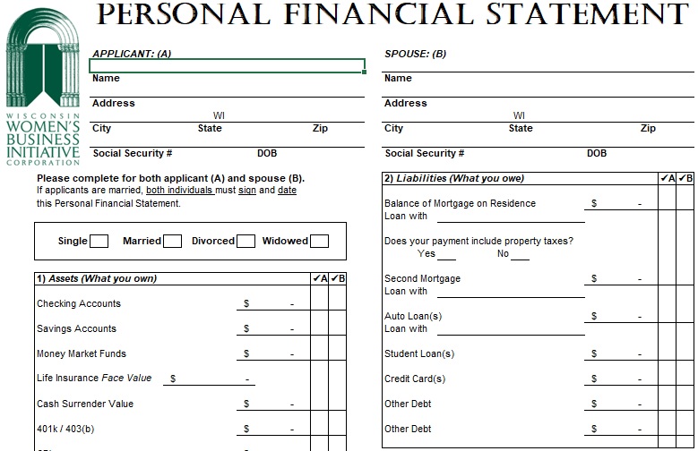 free financial statement template 3