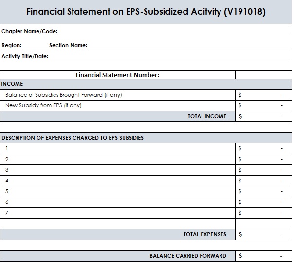 free financial statement template 4