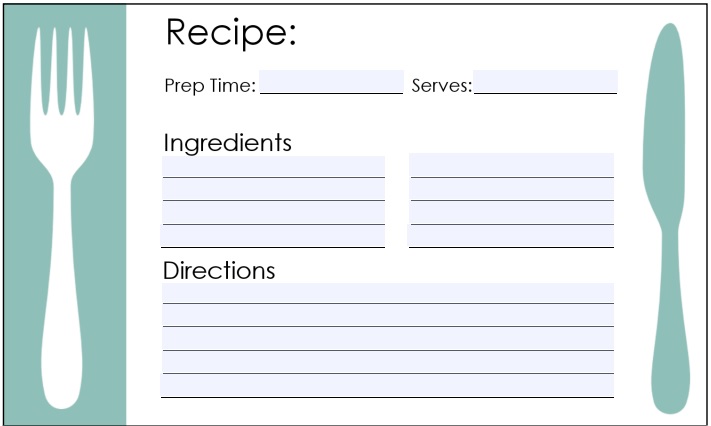 free recipe card template 10