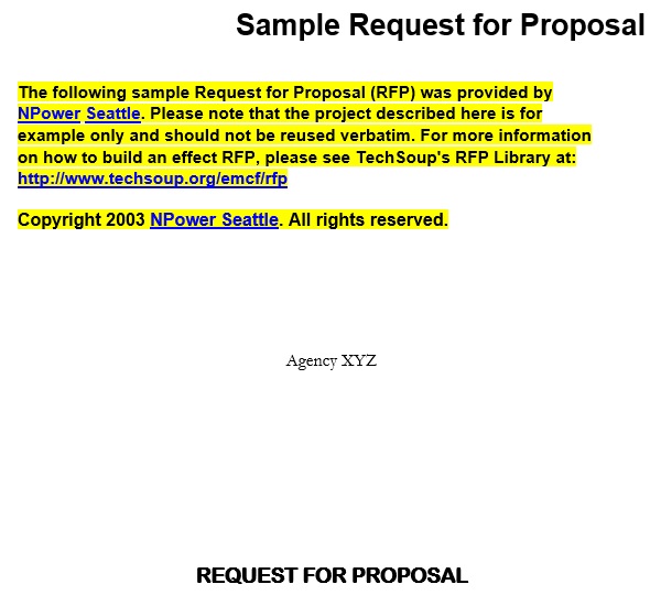 free request for proposal template 7