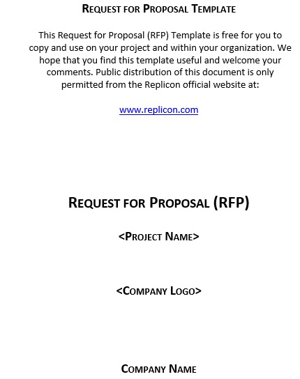 free request for proposal template 8