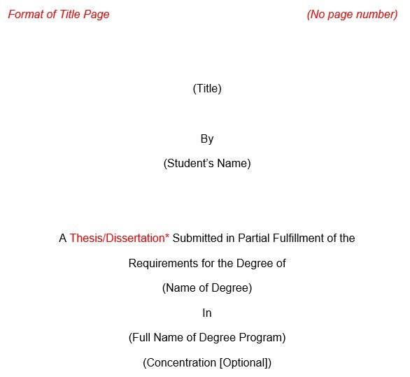 word table title on separate page