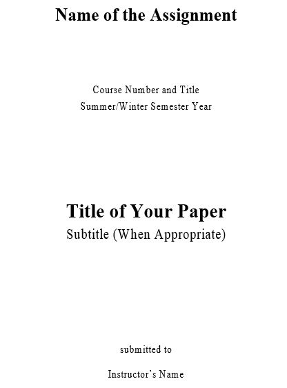 free title page template 9