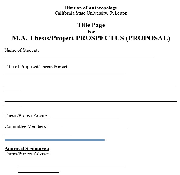 title page of research proposal