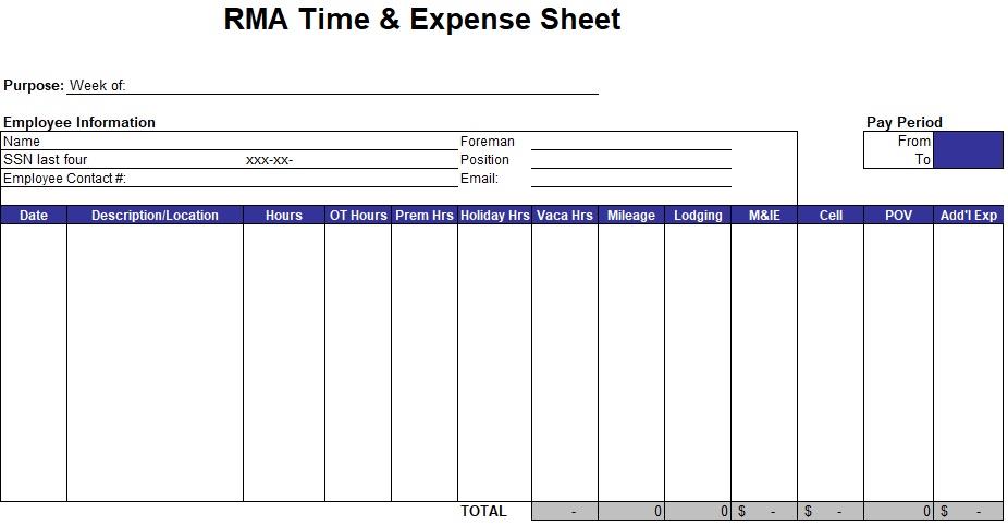 free business expense spreadsheet 3