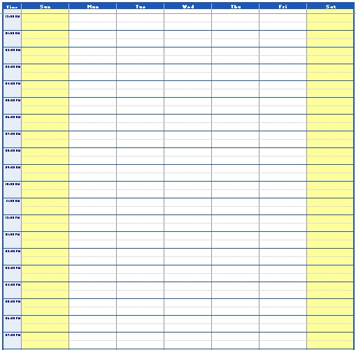 free weekly schedule template 10