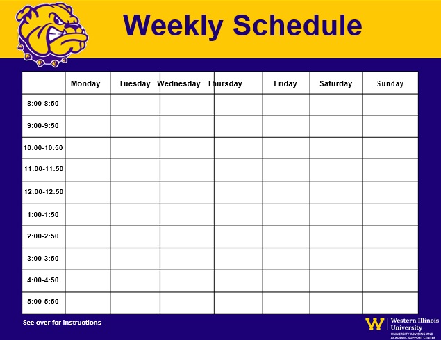 free weekly schedule template 3