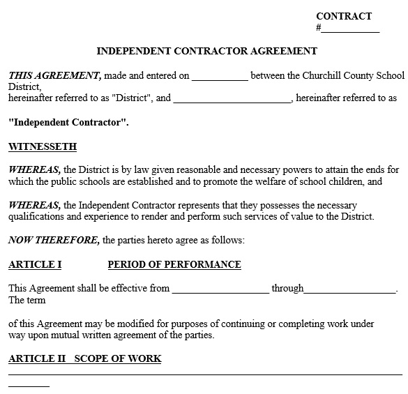 free independent contractor agreement 3