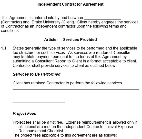 free independent contractor agreement 7