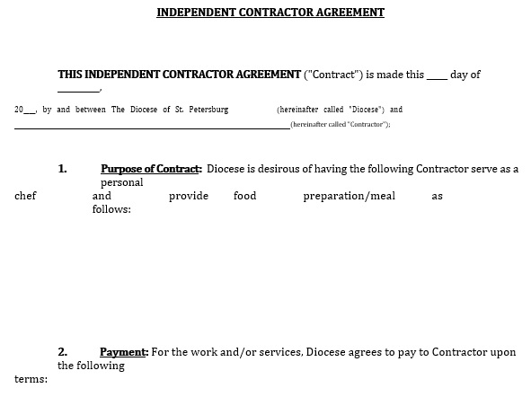 free independent contractor agreement 8