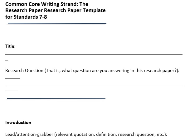 free research paper template 10