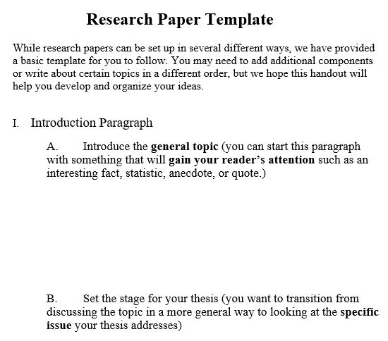 free research paper template 2
