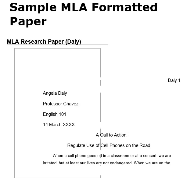 sample mla formatted paper