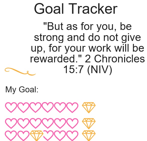 free goal tracker template