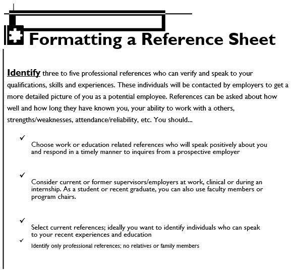 free reference list template 12