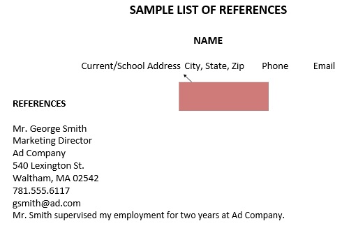 free reference list template 4