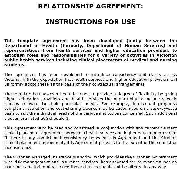 free relationship contract template