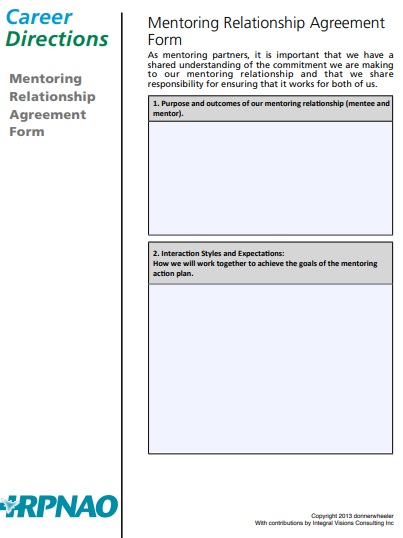 mentoring relationship agreement form