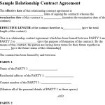 Free Relationship Contract Templates & Relationship Agreements (Word / PDF)