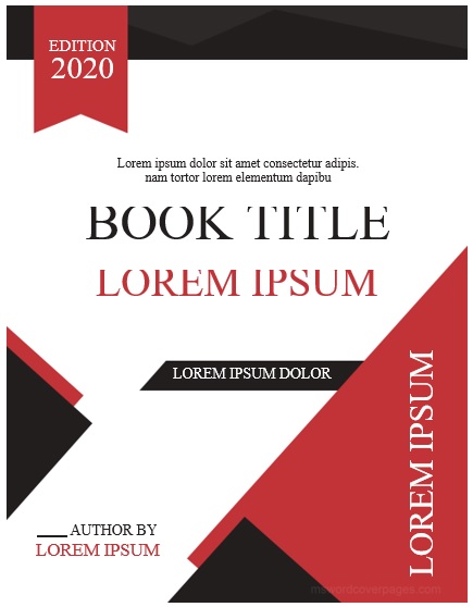 book title cover page template