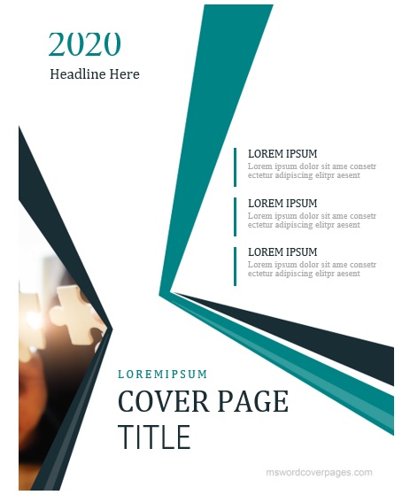 business cover page template