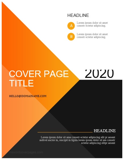cover page title template