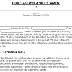 free Ohio last will and testament form