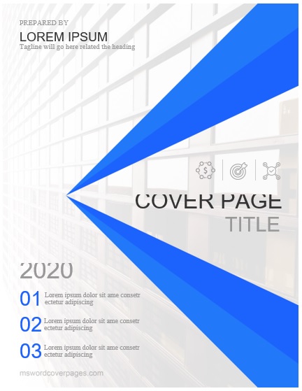 free editable cover page template