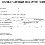 Free Printable Power of Attorney Revocation Forms (Word)