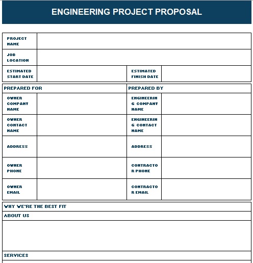 engineering project proposal template