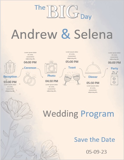wedding ceremony program template
