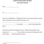 eviction notice form for non payment of rent