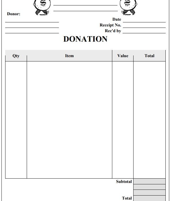 Essential Charitable Donation Receipt Templates For Tax Deductions