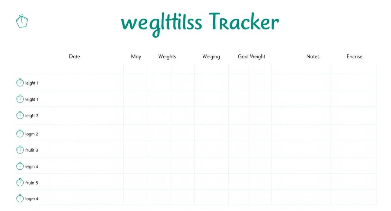 Weight Loss Tracker Template