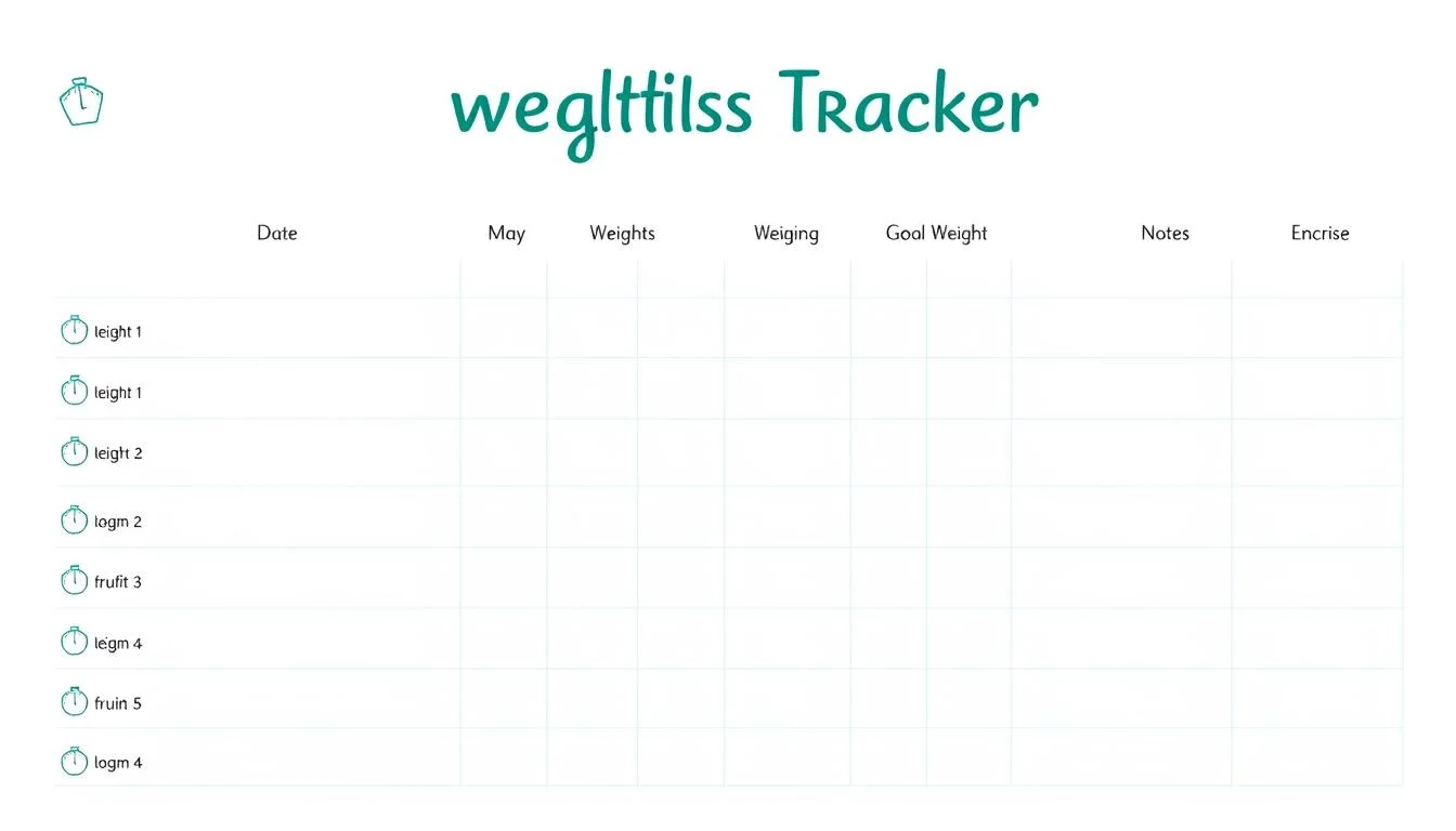 Weight Loss Tracker Template